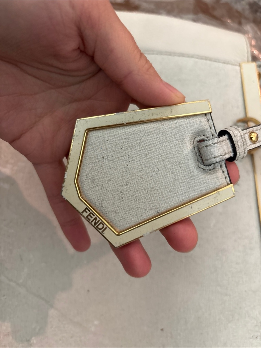 Fendi 2Jours White Leather Tote Bag - Picture 13 of 13